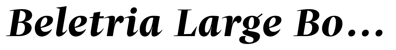 Beletria Large Bold Italic